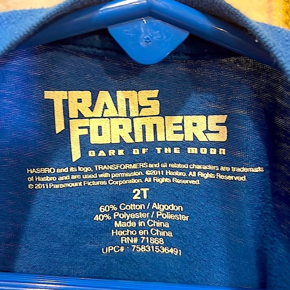 Vintage Hasbro Blue Transformers “Robots Rule!” T-Shirt, Toddler Size 2T. - Picture 4 of 4